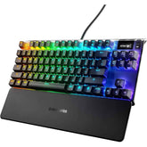 Steelseries Apex 7 Tkl Compa Mechanical Gaming Keyboard – Oled Smart Display – Usb Passthrough And Media Controls – Linear And Quiet – Rgb Backlit (red Switch)